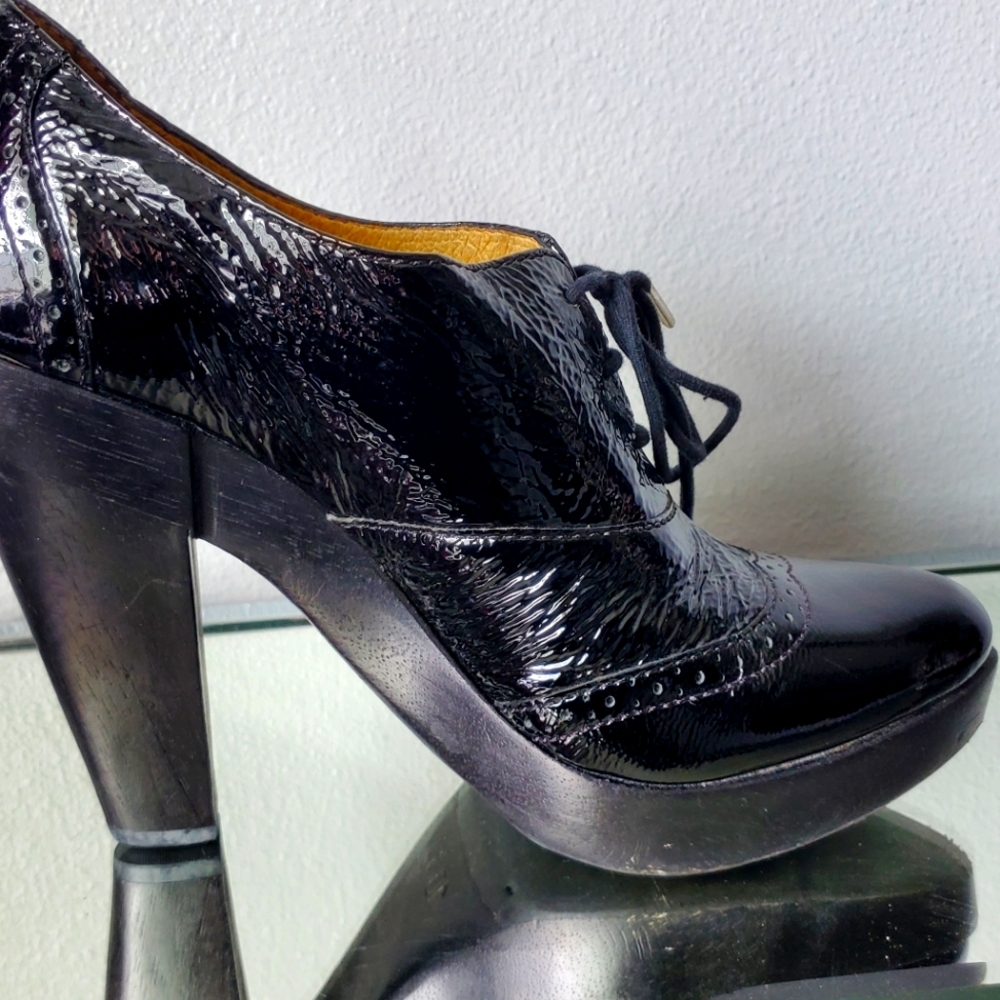Michael Kors patent leather platforms